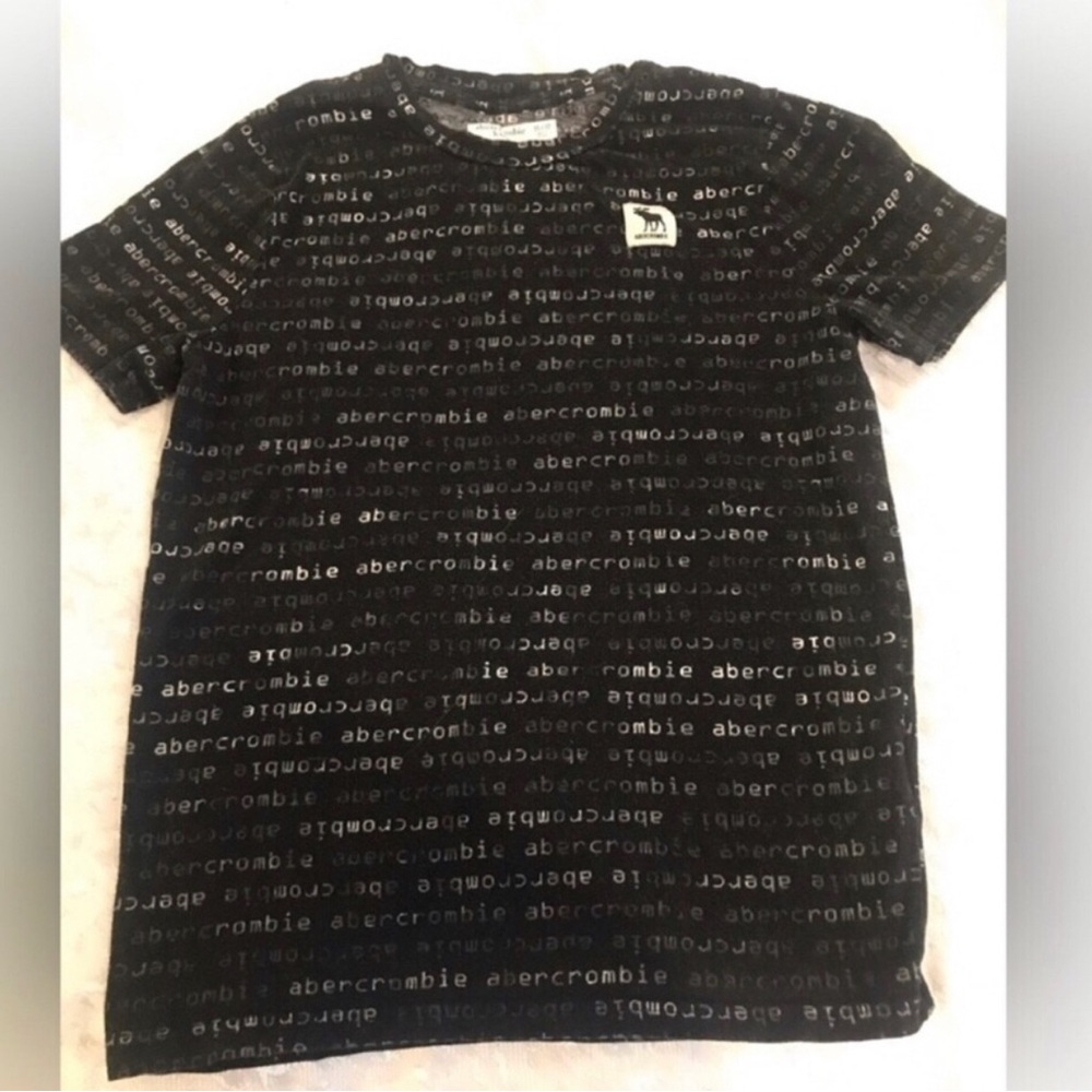 Abercrombie & Fitch Kids Black Logo-Print T-Shirt Size 11/12